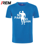 REM Adult T Shirts O-Neck Short Arnie No Pain No Gain Premium Tee Shirts For Men