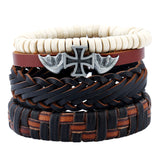 Leather Bracelets for Men Women Cuff Wrap Wristbands Braid
