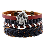 Leather Bracelets for Men Women Cuff Wrap Wristbands Braid