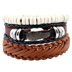 Leather Bracelets for Men Women Cuff Wrap Wristbands Braid