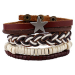 Leather Bracelets for Men Women Cuff Wrap Wristbands Braid