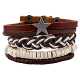Leather Bracelets for Men Women Cuff Wrap Wristbands Braid