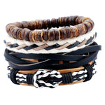 Leather Bracelets for Men Women Cuff Wrap Wristbands Braid