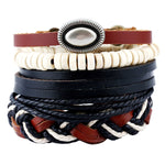 Leather Bracelets for Men Women Cuff Wrap Wristbands Braid