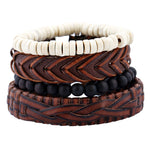 Leather Bracelets for Men Women Cuff Wrap Wristbands Braid